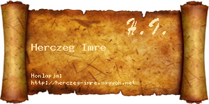 Herczeg Imre névjegykártya